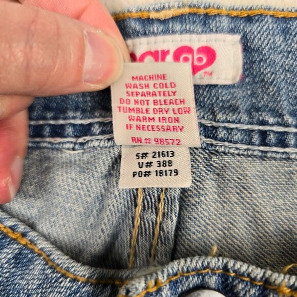 Dear AB Jeans Womens Size 18S Flap Pockets Light Wash Flare Bootcut Boho Chic - Picture 9 of 14